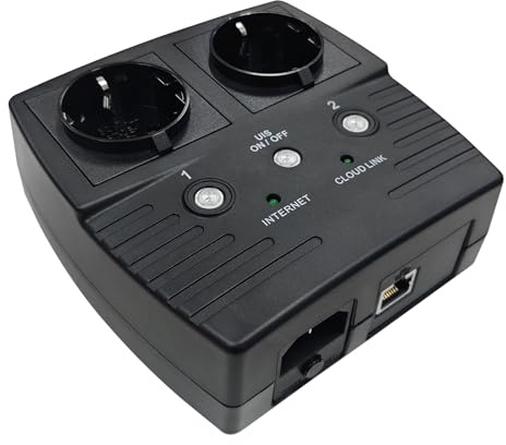 MSNswitch – IP-geschaltete Fernbedienung, automatischer Neustart per Ping, doppelte Steckdosen, 10A Sicherung, Cloud- und App-Verwaltung – UIS-523f
