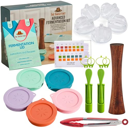 Advanced Fermentation Kit for Wide Mouth Mason Jars w/Fermentation Weights