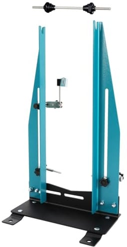 TINMAGI Zentrierständer Fahrrad für 16 - 29 Laufräder Fahrrad, Kalibrierungsständer Radwartungs mit Achsadapterstange, Felgen Korrekturständer Kohlenstoffstahl Verstellbare Radbreite 95-155 mm
