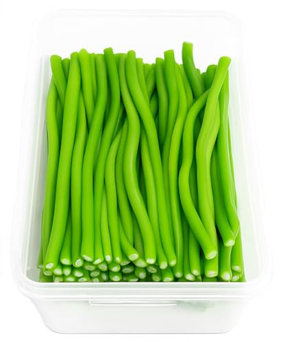 BG Sweeto Quality Pick & Mix Sweets, Re-Sealable 1kg Gifting Tub - Apple Flavour Green Cables Liquorice Pencils 1kg