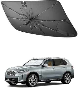 SHAOHAO Compatible con BMW X5 G05 /X6 G06/X7 G07 2018-2026 Parasol para Coche Parasol Fácil Almacenamiento Cordón de tracción Protección UV Protección Solar Accesorios