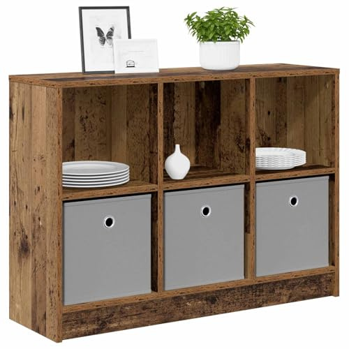 vidaXL Sideboard mit Schubladen Altholz 88,5 x 27,5 x 63,5 cm, Moderner Sideboard, freistehend, viel Platz, praktischer Wohnungshelfer, schickes Design für Dein Wohnzimmer