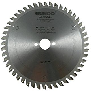 Guhdo Handkreissägeblatt HM-Sägeblatt 160 x 2,2/1,2 x 20 Z 48W für Tauchsäge - ausrissarme Schnitte