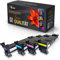 123Color 4X Alternative Tonerkartuschen kompatibel für Konica Minolta Magicolor 4650 DN Magicolor 4650 EN XXL Toner Patronen Drucker Patronen