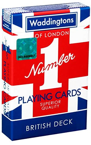 Waddingtons Number 1 Union Jack Playing Card Game, play your favourite games from Snap to Poker with this Union Jack edition, great travel companion, gift and toy for players aged 6 plus