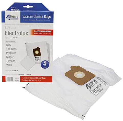 4YourHome Masterpart 5 x Hoover Bags compatible with Electrolux E51 E51n E65 Z1011 Z1015 Z2300 Boss Mondo Vacuums