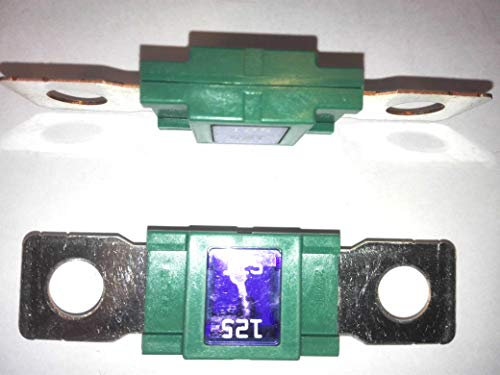 2x Flachstecksicherung Mega-Sicherung 125A / 32V / grün