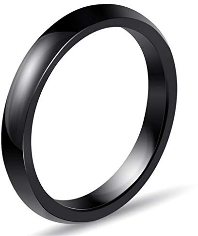 OAKKY Damen 3MM Breite Engagement Hochzeit Band Ringe Keramik