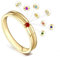 KnSam Ringe Gold 750 Frau Ring Weisgold Diamant Kreuz Natürlichen 0.05 Karat Rubin Paar Ringe Gold