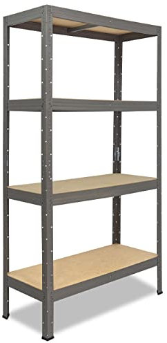 shelfplaza® 180x120x40cm PROFI Schwerlastregal grau/Metallregal mit 4 Böden à 200kg Tragkraft/Kellerregal Metall, Garagenregal, Werkstattregal oder Regal Lagerregal/Steckregal Metall
