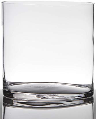 INNA-Glas Glas Übertopf Glas Sansa, Zylinder - rund, klar, 19cm, Ø 19cm - Glas Blumentopf - Pflanzkübel