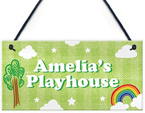 Red Ocean Personalised Playhouse Sign Nursery Gifts Bedroom Decor For Daughter Son Gifts