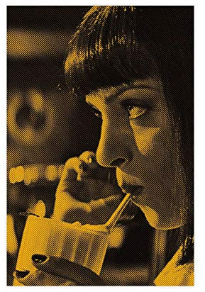 Pulp Fiction Mia Milkshake Mia Wallace Leinwand Poster Schlafzimmer Dekor Sport Landschaft Büro Zimmer Dekor Geschenk 30 × 45 cm ohne Rahmen style1