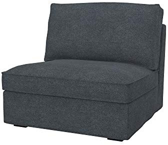 Soferia Kompatible Ersatzbezug fur KIVIK sitzelement 1, Stoff Strong Dark Grey (FLECKENBESTÄNDIG und Kratzfest), Grau
