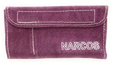 7 teiliges Schnupf Set für Schnupftabak Narcos Etui mit Spiegel, 2X Dosierer, Stäbchen, Zieh-Röhrchen für Schnupftabak (Lila)