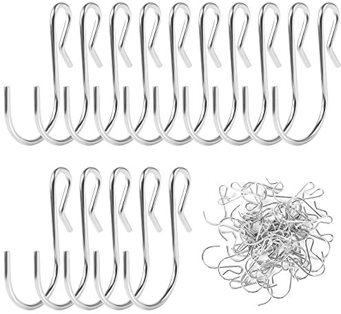 Haisheng 50PCS Ganci S Ganci S Ganci piccoli multiuso resistenti Ganci in metallo per appendere la cucina, camera da letto, bagno, ufficio (argento)