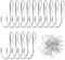 Haisheng 50PCS Ganci S Ganci S Ganci piccoli multiuso resistenti Ganci in metallo per appendere la cucina, camera da letto, bagno, ufficio (argento)