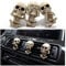 T- 3 Stücke Auto Aromatherapie Öl Diffusor Totenkopf-Dekoration Ätherisches Öl Diffusor Lufterfrischer Duftbaum Entlüftungs Clip Medaillon Lufterfrischer Vent Clip Medaillon für Aut