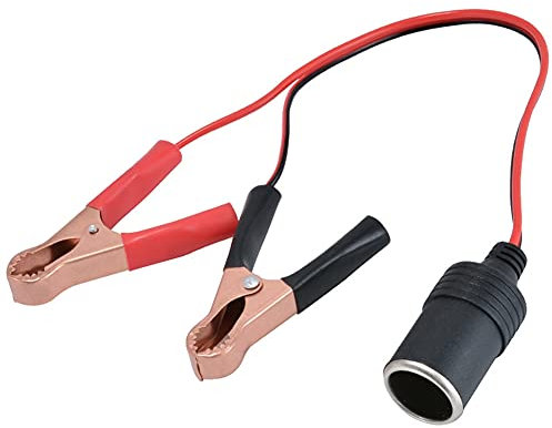 Auto Zigarettenanzünder Stecker, Asudaro 12V/24V KFZ Verlängerungskabel Zigarettenanzünder Auto Batterie-Clip-On Batterieklemme Clip Kabel mit Alligator Clip Zigarettenanzünder Adapter,Schwarz Rot
