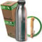 Blockhütte Edelstahl Flasche 350ml I Metall Trinkflasche isoliert, auslaufsicher, spülmaschinenfest, ideal für Sport, Wandern, Kinder - BPA-frei, Wasserflasche Kohlensäure geeignet, alu