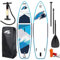 F2 SUP Strato | Stand Up Paddle Board Turquise Aufblasbar mit Tasche & Paddel Sitz Pumpe (10,5), Turquoise