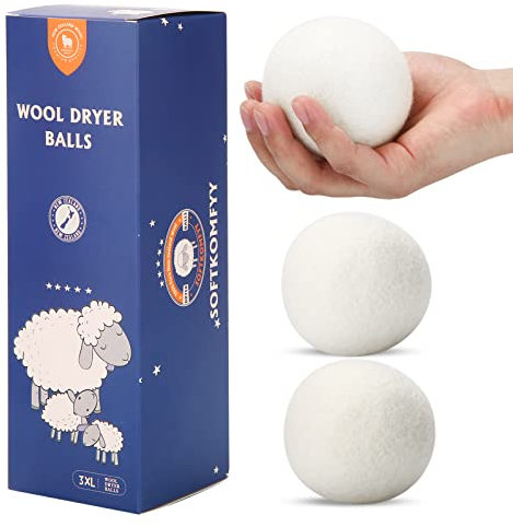 Wool Dryer Balls Laundry Dryer Balls 3 Pack,White