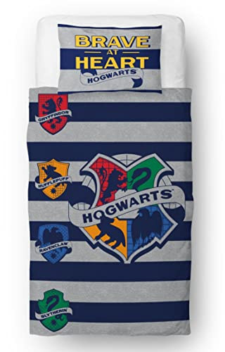 Harry Potter Kinder Bettwäsche Einzel Hogwarts Mehrfarbig