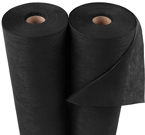 sarcia.eu Agrotextil Negro 1,6 50g/m² Tela no Tejida geotextil de protección contra Las Malas Hierbas (1.6m x 100m = 160m², Negro 50g/m²)