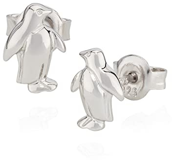 NKlaus Paar kleine Ohrstecker Pinguin 925 Silber anlaufgeschützt 9x6mm Motiv Ohrringe 9868