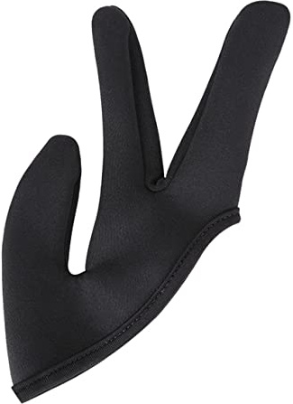 Healeved Friseur Fingerhandschuh Schwarz aus Faser Baumwolle