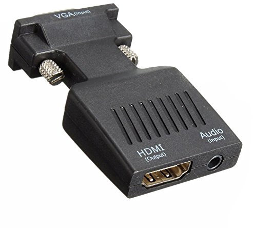 Josenidny Convertidor adaptador VGA macho a hembra 1080P con cable de audio USB