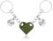 XIHIRCD Assortis Porte-Clés Cour pour Couples, Porte-Clés Couple Personnalisé avec Pendentif Pinky Promise Cadeaux de Couple & Amitié pour Petit Ami Petite Amie Ami Couple (Vert Foncé)