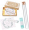 Jostift Hochzeitsgeschenke für Brautpaar, Geldgeschenk Hochzeit, Geschenkbox LED Licht Grußkarte Band Bast Reagenzglas, Hochzeitskarte Geldgeschenk Verpackung für das glückliche Paar