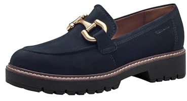 Tamaris Damen Klassische Ballerinas, Frauen Flats,TOUCHit-Fußbett,Slip-ons,klassisch elegant,Ballerinen,Pumps,Halbschuhe,Slipper,Navy,41 EU