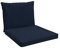 POKAR Loungekissen Stuhlkissen für Stuhl Rattanmöbel Gartenmöbel Kissen, 2er Set (1x Sitzkissen 70x70x5 cm + 1x Rückenlehne 70x40x15 cm), Dunkelblau
