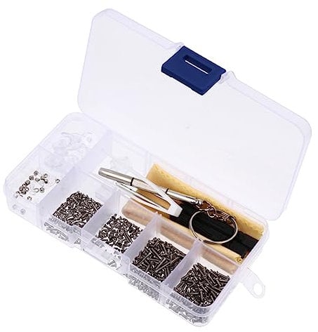 Gatuida Eyewear Repair Kit Screwdriver Tweezer Glasses Repair Screws and Nose Pad Set