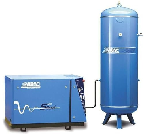 Compresseur d'air silencieux, cylindre fonte, réservoir vertical 500 litres ABAC