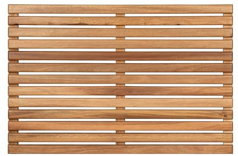 WENKO Duschrost Indoor & Outdoor Mod. Acacia, aus Akazienholz für den Innen- und Außenbereich, für Dusche oder Pool, rutschhemmend, 55 x 55 cm