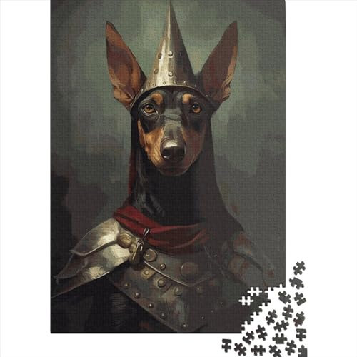 Puzzles für Erwachsene, 1000 Teile, Puzzle für Erwachsene, 1000 Teile, Puzzles 1000 Teile, Dobermann, Wikinger, 1000 Teile, Puzzlespiel, Geschenk für Erwachsene, Teenager, 1000 Teile (75 x 50 cm)