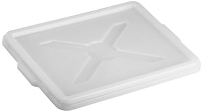 METRO Profesional Tapa para Caja de masa para pan/pizza, 40x30 cm, blanca, apta para microondas, congelador y lavavajillas, tapa contenedor alimentario, fermentación
