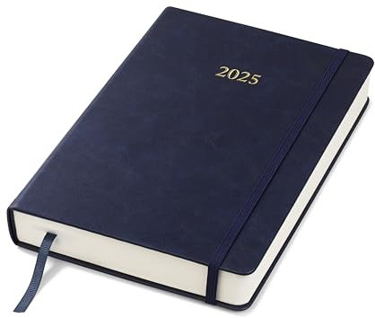 Wykeham's Executive 2025 Tagesbuch Journal mit einer Seite pro Tag (Königsblau, A5)