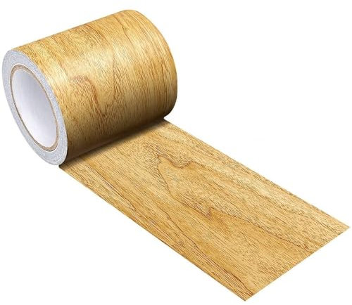 HiyyFloy Ruban De Réparation De Grain De Bois De 15 Pieds, Patch De Réparation De Grain De Bois Réaliste Auto-adhésif, Ruban De De Porte De Meubles Multi-Usage pour Sols De Meubles