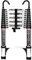 HBTower Telescopic Ladder with Non-Slip Feet and Hooks, 3.8M/12.5FT Thickened High-Strength Aluminum Extendable ladders, Adjustable Height Collapsible Ladder for Caravans lofts, Indoors and Out,Silver