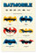 Spreadshirt Batman Verschiedene Batmobil-Versionen Poster 40x60 cm, One size, Weiß