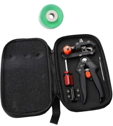 CAXUSD Baumschneide-set Schwarz Robuster Gartenschnitt Langlebiges Grafting Werkzeug Mit Schnittfolie Profi-veredlungsschere Für Obstbäume Inkl Stofftasche Effizientes Gartenwerkzeug