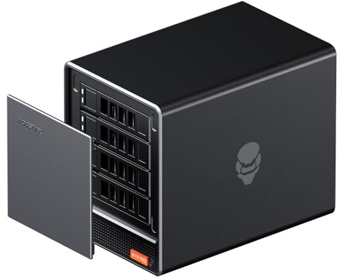 WTR PRO N100 Mini PC NAS a 4 bay senza RAM, senza SSD, 4K HDMI, 2 slot NVMe, 2,5/3,5 SATAx 4 (fino a 4 x 22 TB)