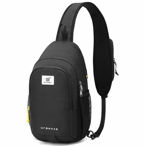 SKYSPER Schultertasche Brusttasche RFID Sling Bag Herren Leichte Umhängetasche Anti-Diebstahl Crossbody Bag Outdoor Reisen