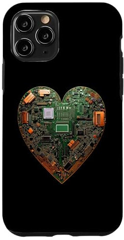 Coque pour iPhone 11 Pro Carte mère Valentine Circuit informatique graphique