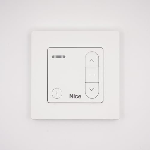 Nice - Télécommande murale Domì w1 - Emetteur mural bidirectionnel pour volets roulants - Fréquence 433.92 mhz - 3 boutons - Remplace l'ancienne gamme ERA W1