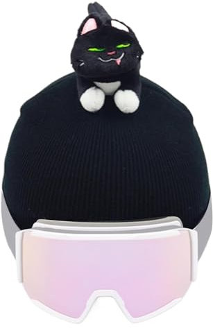 Ski Helmet Cover, Cute Washable Cat Design, Women's Balaclavas, Headgear Boys, Girls, Men & Womens, Portable Compact Versatile Ideal for Cycling and Outdoor Sports